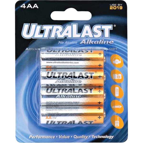 Dantona 4 Pack Aa Carded Replacement Household Battery ULA4AA